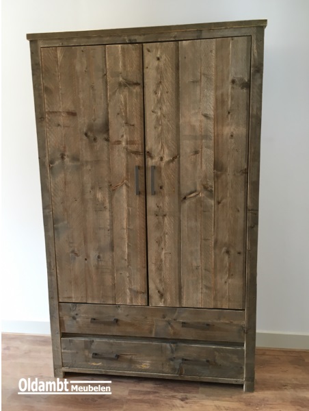 Steigerhouten Kledingkast Remco