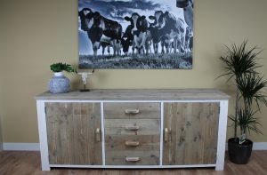 Steigerhouten Dressoirkast Roos