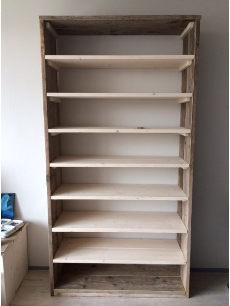 Steigerhouten Boekenkast Roos