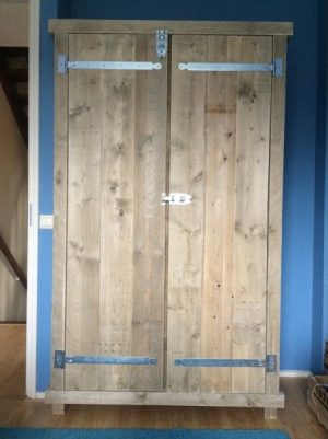 Steigerhouten Kledingkast Wesley