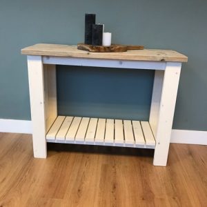 Steigerhouten sidetable Roos