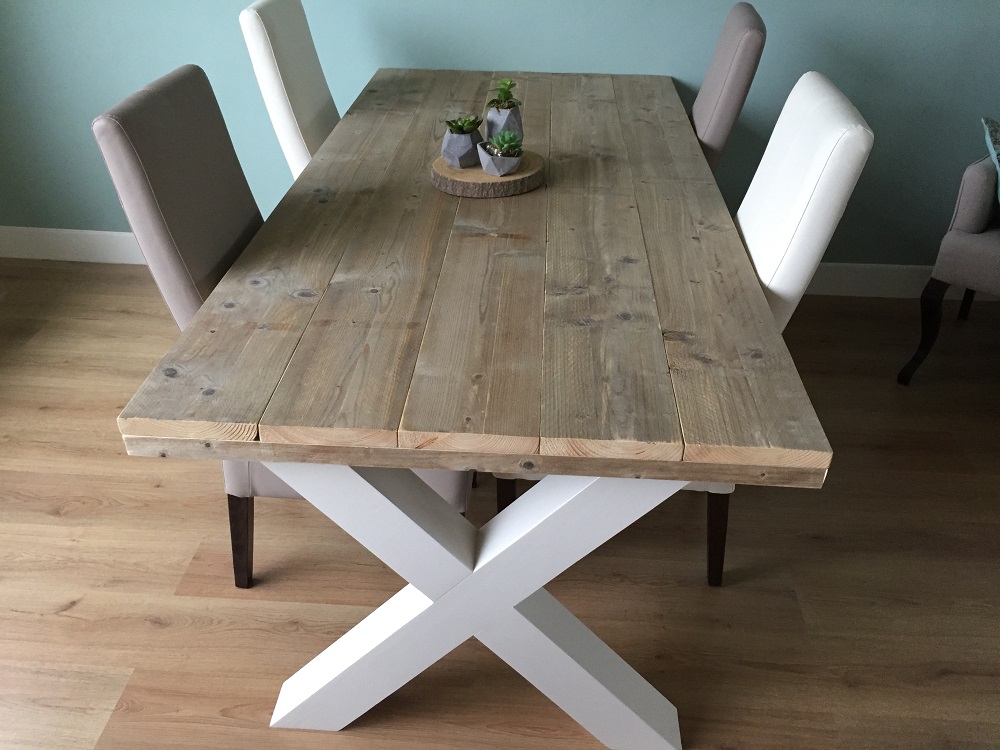 Steigerhouten tafel Alderik - Afbeelding 8