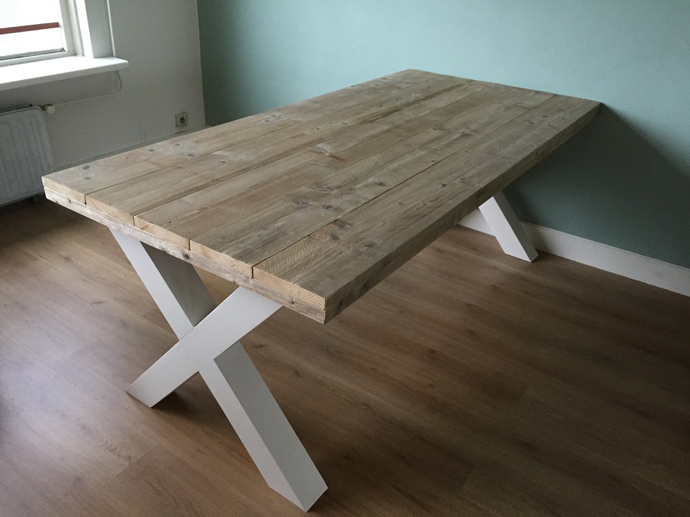 Steigerhouten tafel Alderik - Afbeelding 10