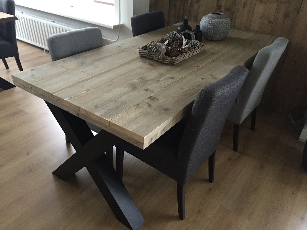 Steigerhouten tafel Alderik - Afbeelding 3