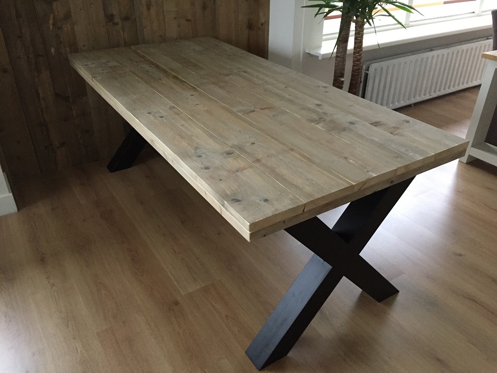 Steigerhouten tafel Alderik - Afbeelding 6