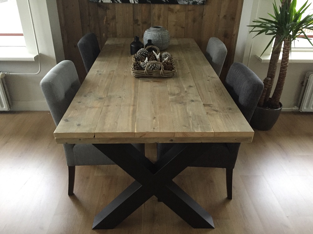 Steigerhouten tafel Alderik - Afbeelding 2