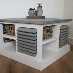 Steigerhouten Salontafel Charlotte Grijs