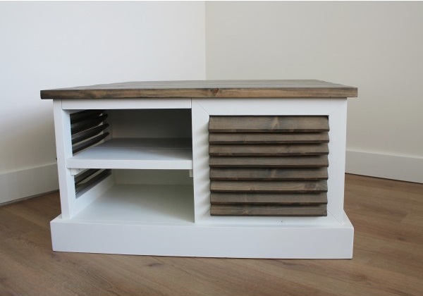 Steigerhouten Salontafel Charlotte Zand - Afbeelding 3