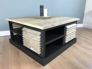 Steigerhouten Salontafel Charlotte Zwart