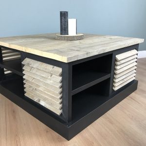 Steigerhouten Salontafel Charlotte Zwart