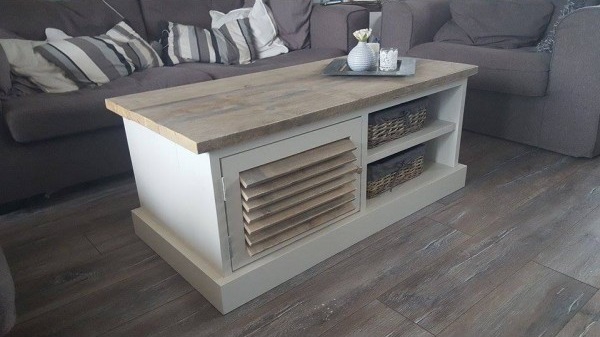 Steigerhouten Salontafel Henriette Oud