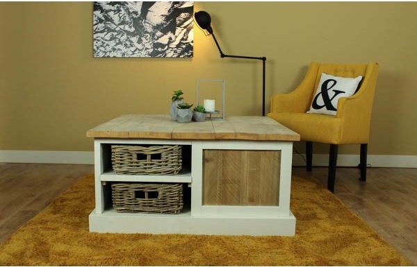 Steigerhouten Salontafel Lotte Oud - Afbeelding 5