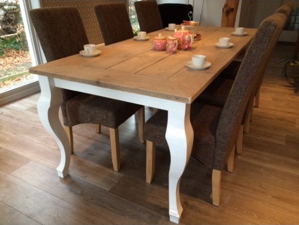 Steigerhouten tafel Madelief Oud - Afbeelding 3