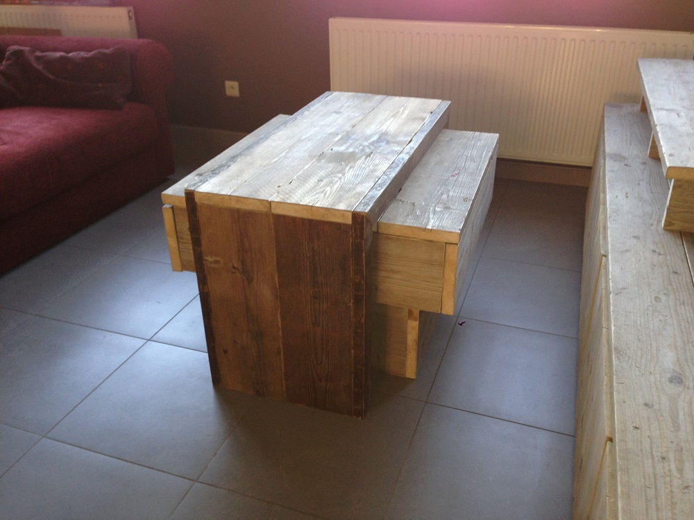 Steigerhouten Salontafel Martijn - Afbeelding 3