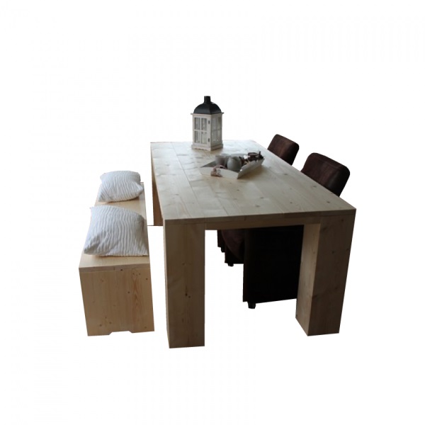 Steigerhouten tafel Niekos - Afbeelding 3