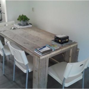 Steigerhouten tafel Niekos Oud