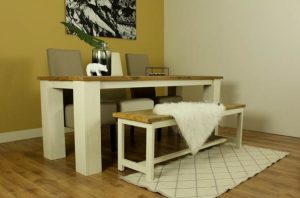 Steigerhouten tafel Roos