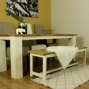 Steigerhouten tafel Roos