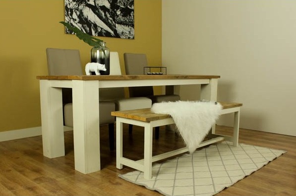 Steigerhouten tafel Roos