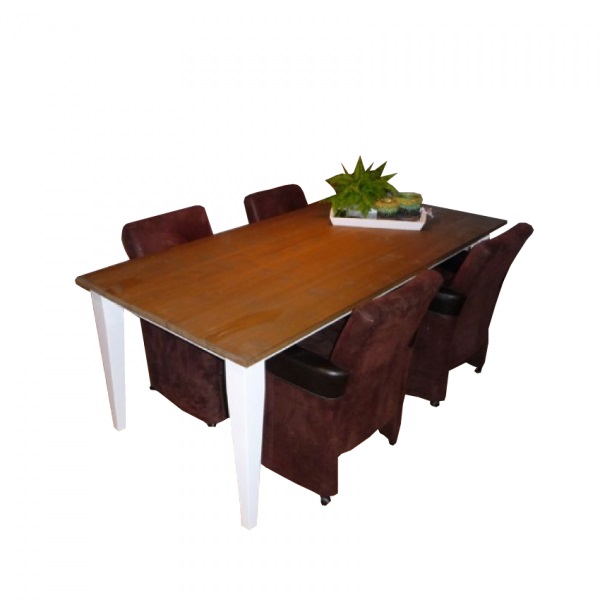 Steigerhouten tafel Yenthe - Afbeelding 4
