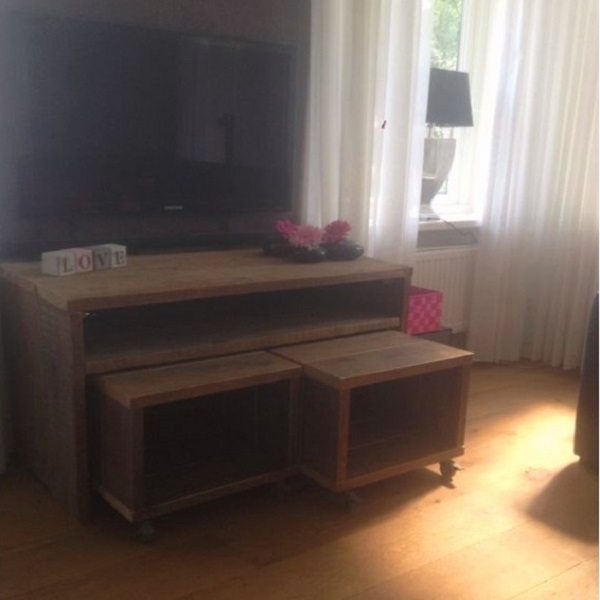 Steigerhouten TV Meubel Milano - Afbeelding 2