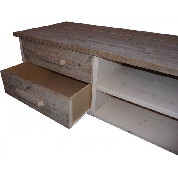 Steigerhouten TV Meubel Mirthe - Afbeelding 4