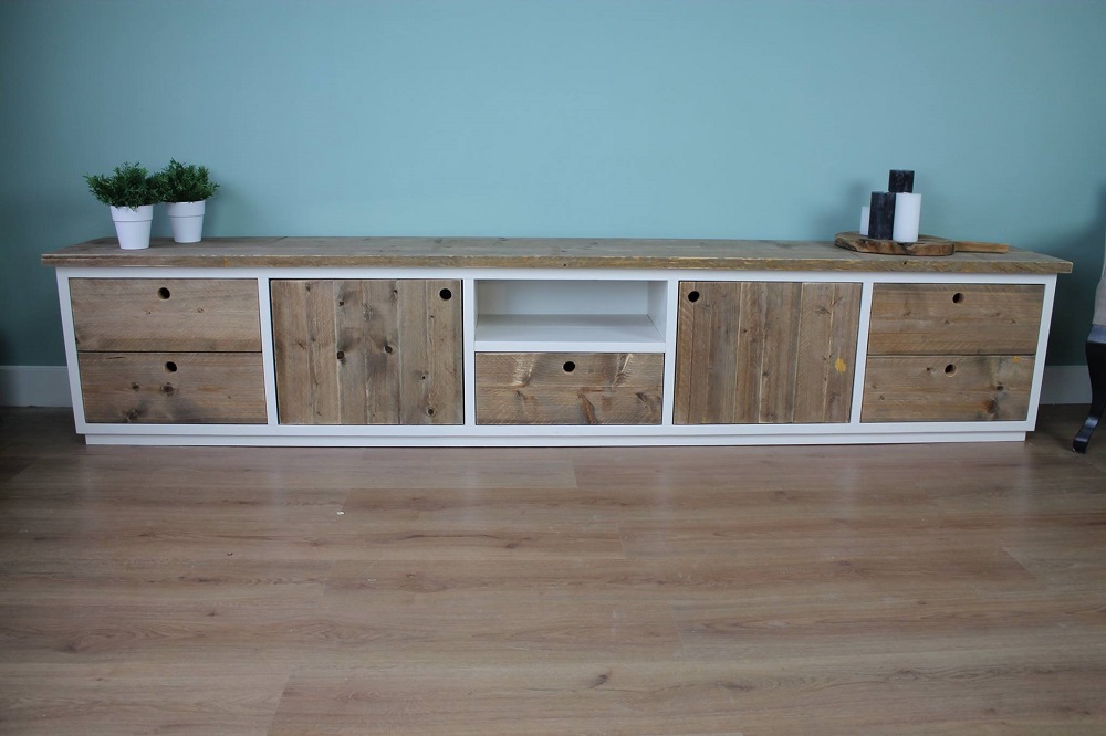 Steigerhouten TV Meubel Olivia - Afbeelding 2