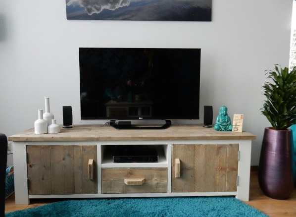 Steigerhouten TV Meubel Sabine - Afbeelding 2