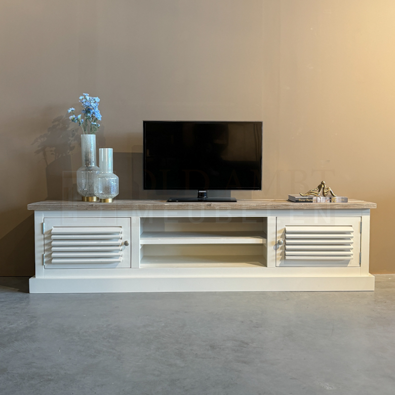 Steigerhouten TV Meubel Tess Wit