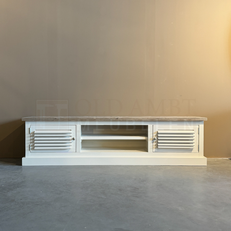 Steigerhouten TV Meubel Tess Wit - Afbeelding 2