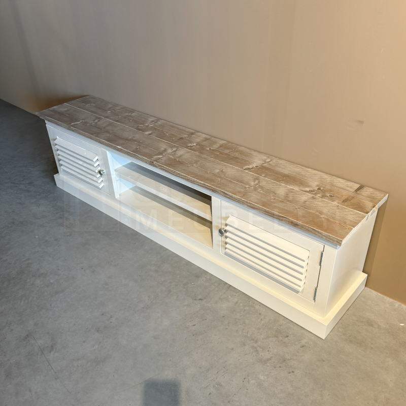 Steigerhouten TV Meubel Tess Wit - Afbeelding 4