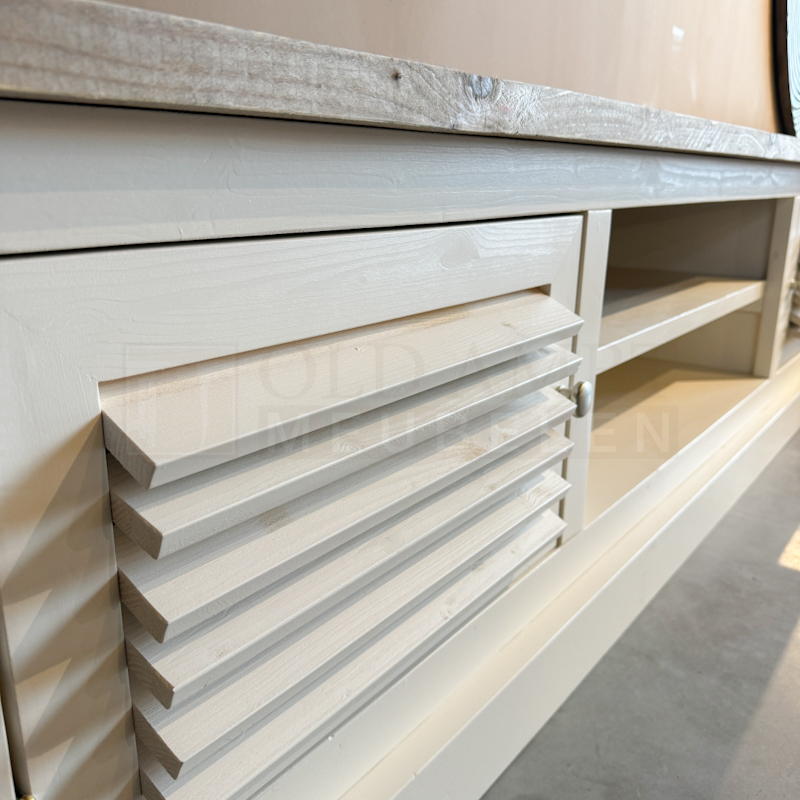 Steigerhouten TV Meubel Tess Wit - Afbeelding 7