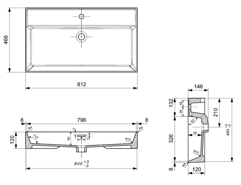 Plieger Kansas wastafel met 1 kraangat - Afbeelding 6