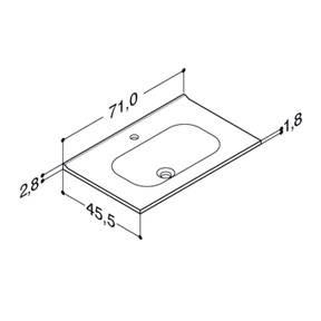 Plieger Qubic wastafel keramisch - Afbeelding 4