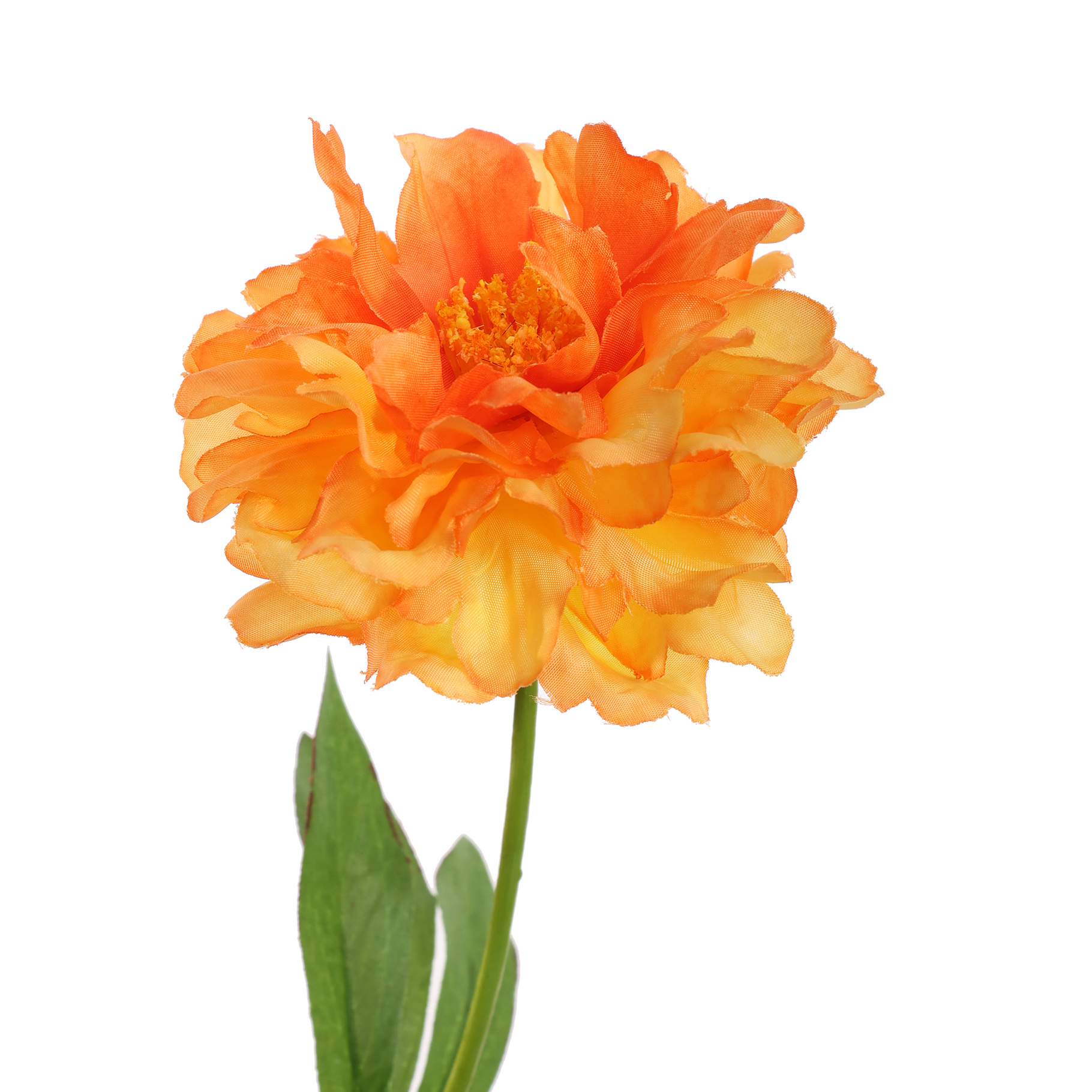 Zijdebloem Peony Oranje - Afbeelding 2